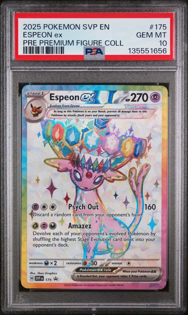 Pokemon PSA 10 Espeon ex Promo 2025 #175 SVP Premium Figure Collection English
