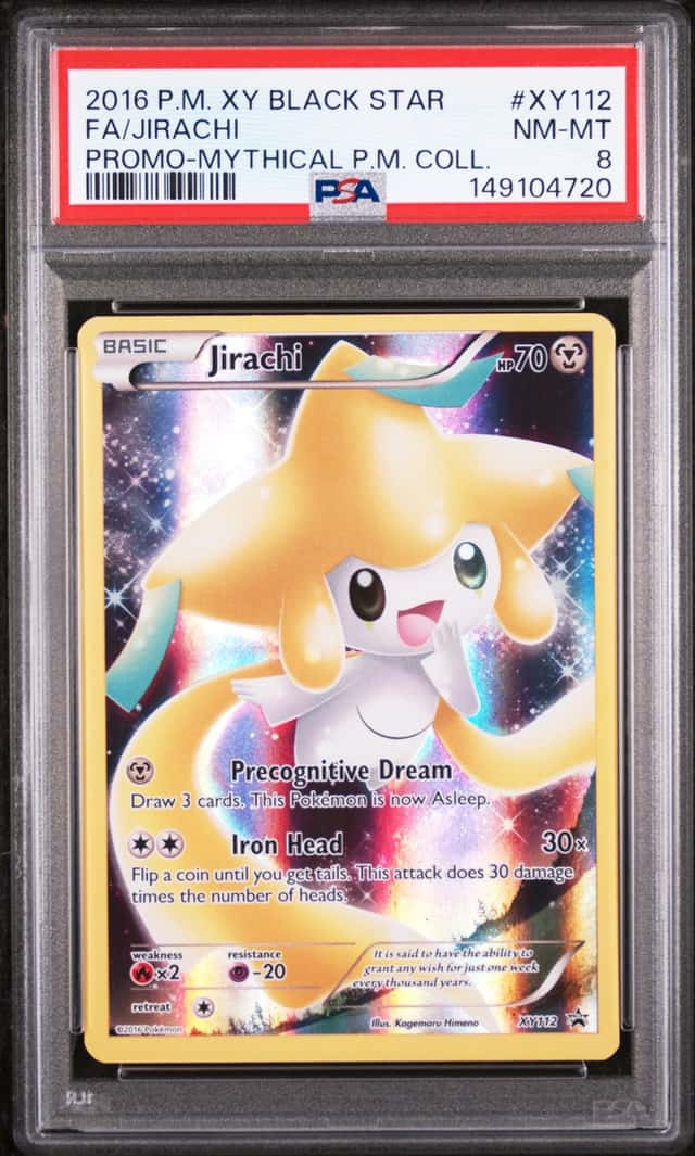 JIRACHI 2016 POKEMON XY BLACK STAR PROMO MYTHICAL FULL ART #XY112 PSA 8 Q4886