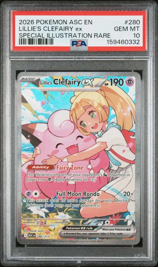 2026 POKEMON ASC SPECIAL ILLUSTRATION RARE #280 LILLIE'S CLEFAIRY EX PSA 10
