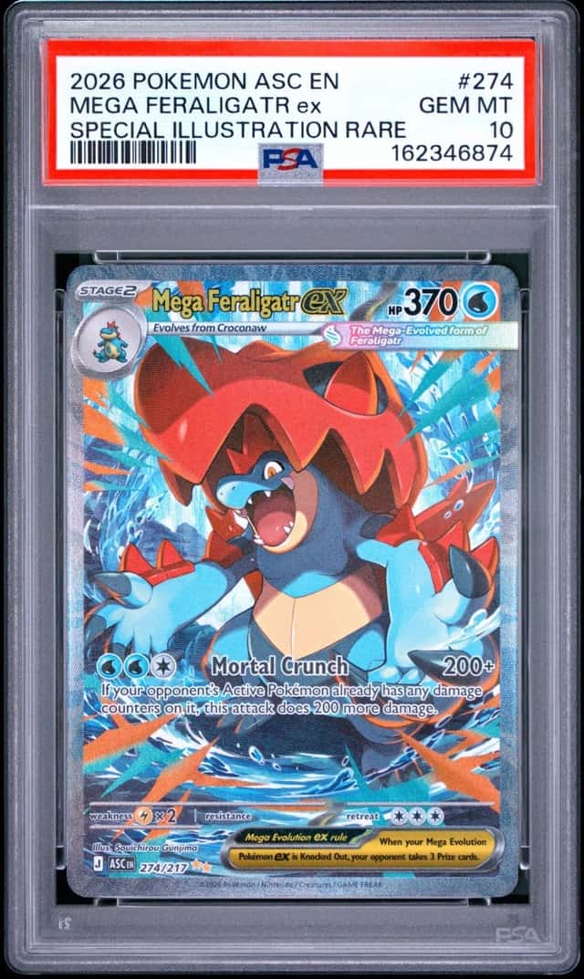 2026 POKEMON ASCENDED HEROES SPECIAL ILLUSTRATION RARE MEGA FERALIGATR EX PSA 10