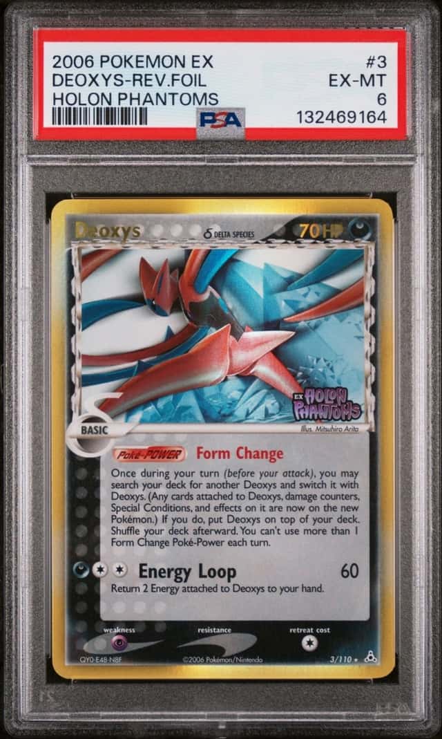 Pokemon Deoxys Reverse Holo EX Holon Phantoms 3/110 PSA 6