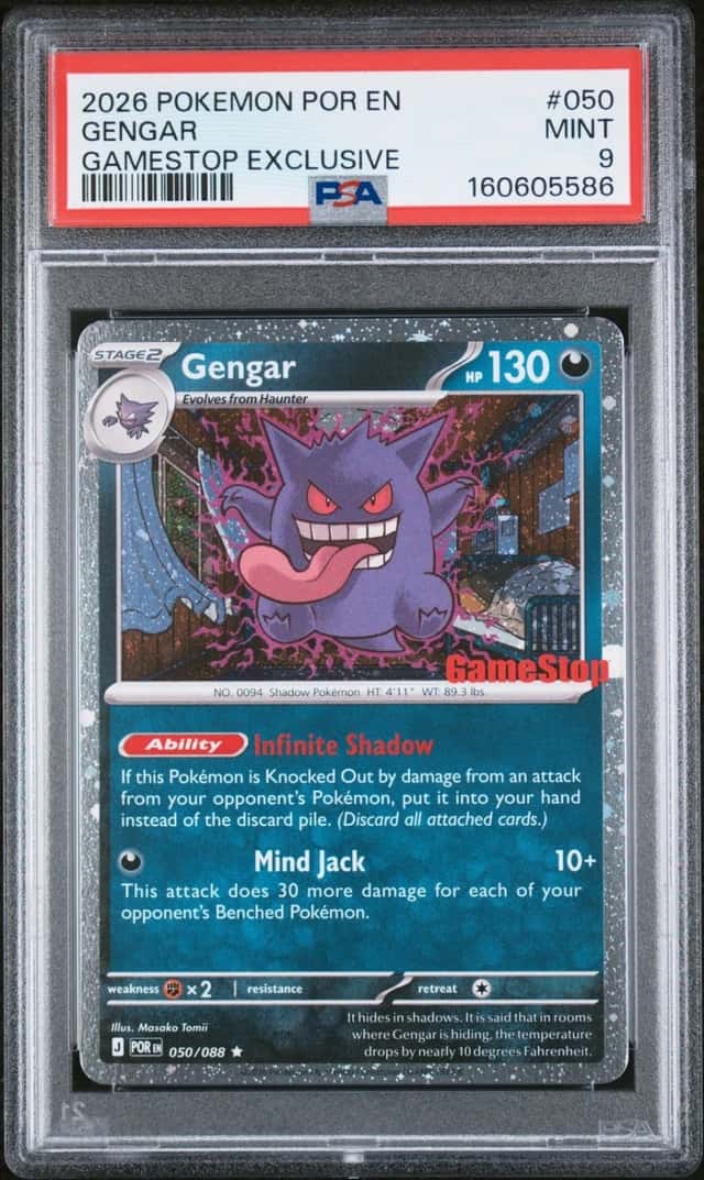 Pokemon Gengar Perfect Order 050 Gamestop Exclusive PSA 9 Mint