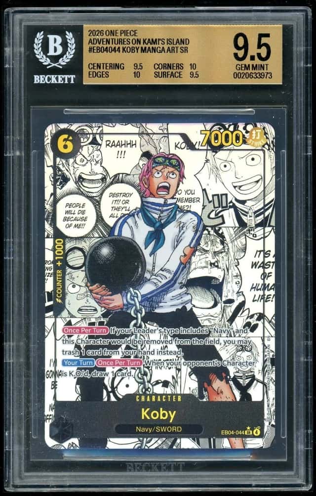2026 One Piece Koby MANGA ART SR Adventure on KAMI's Island BGS 9.5