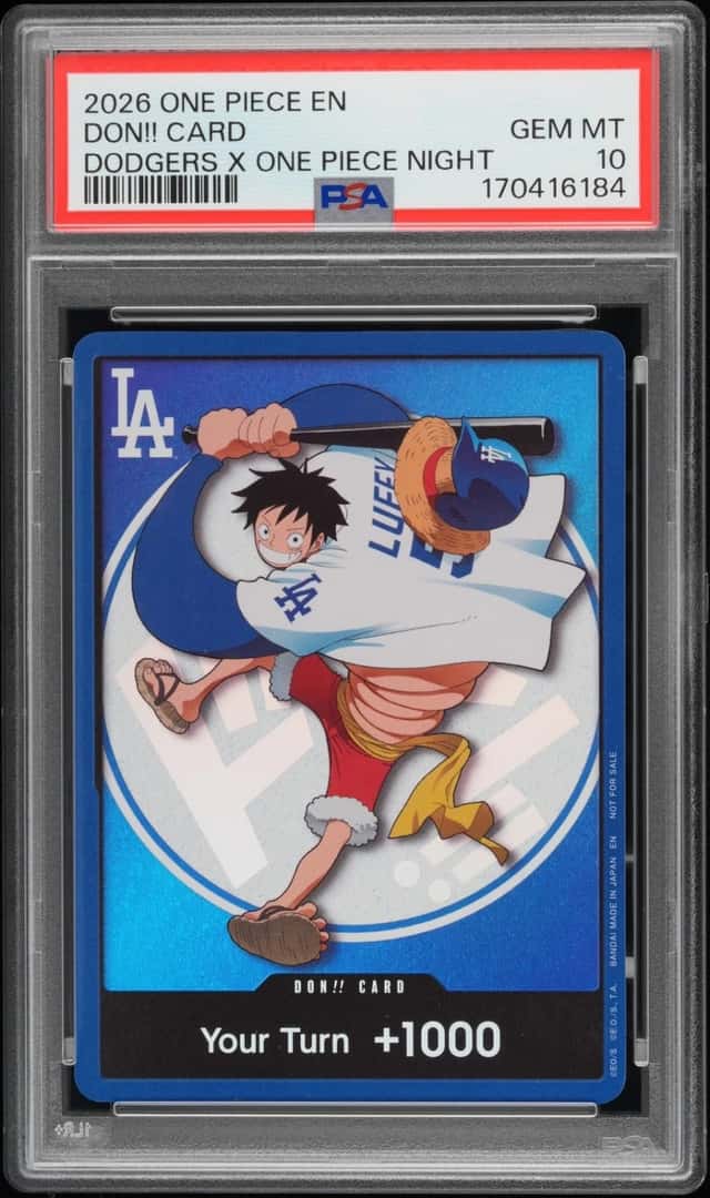 2026 ONE PIECE PROMOS DODGERS X ONE PIECE NIGHT DON!! CARD PSA 10