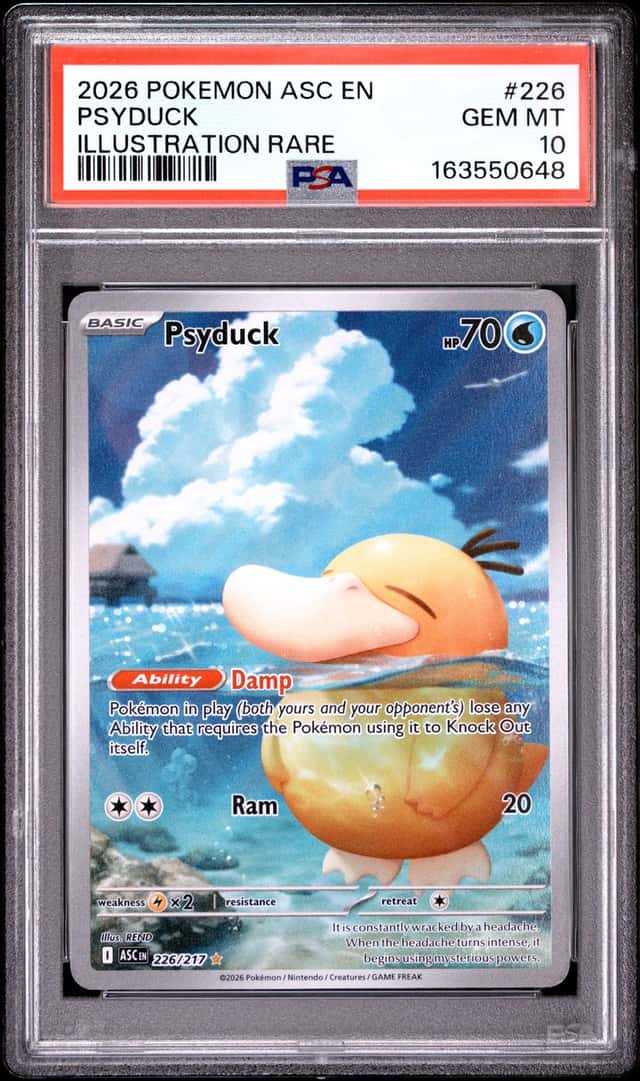 2026 POKEMON ASC EN-ASCENDED HEROES ILLUSTRATION RARE #226 PSYDUCK PSA 10