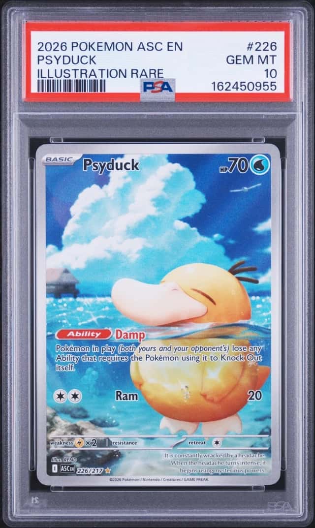 2026 POKEMON ASC EN-ASCENDED HEROES ILLUSTRATION RARE #226 PSYDUCK PSA 10