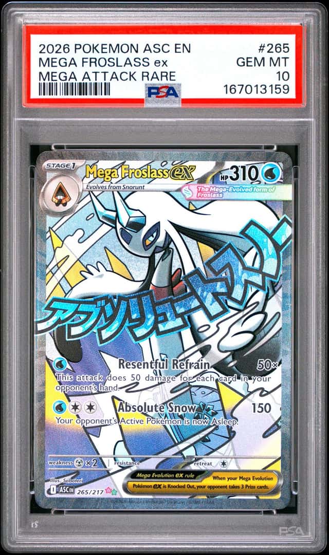 2026 POKEMON ASC EN-ASCENDED HEROES MEGA ATTACK RARE MEGA FROSLASS EX PSA 10