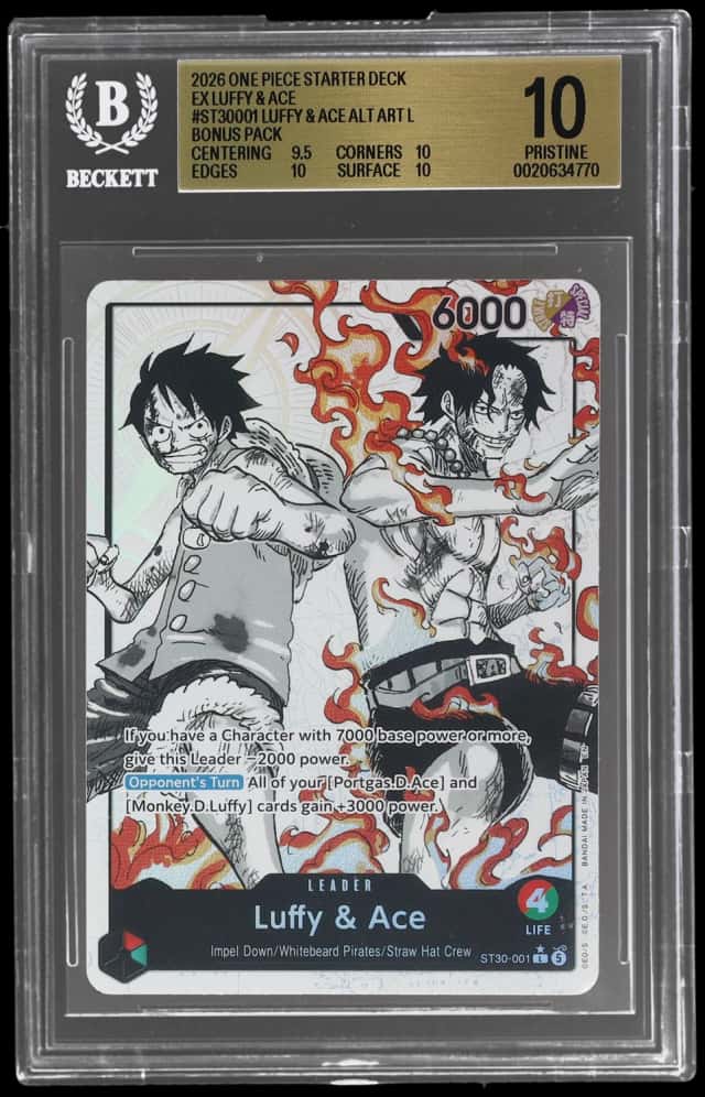 2026 One Piece Card Game Starter Deck Ex Luffy and Ace #ST30001