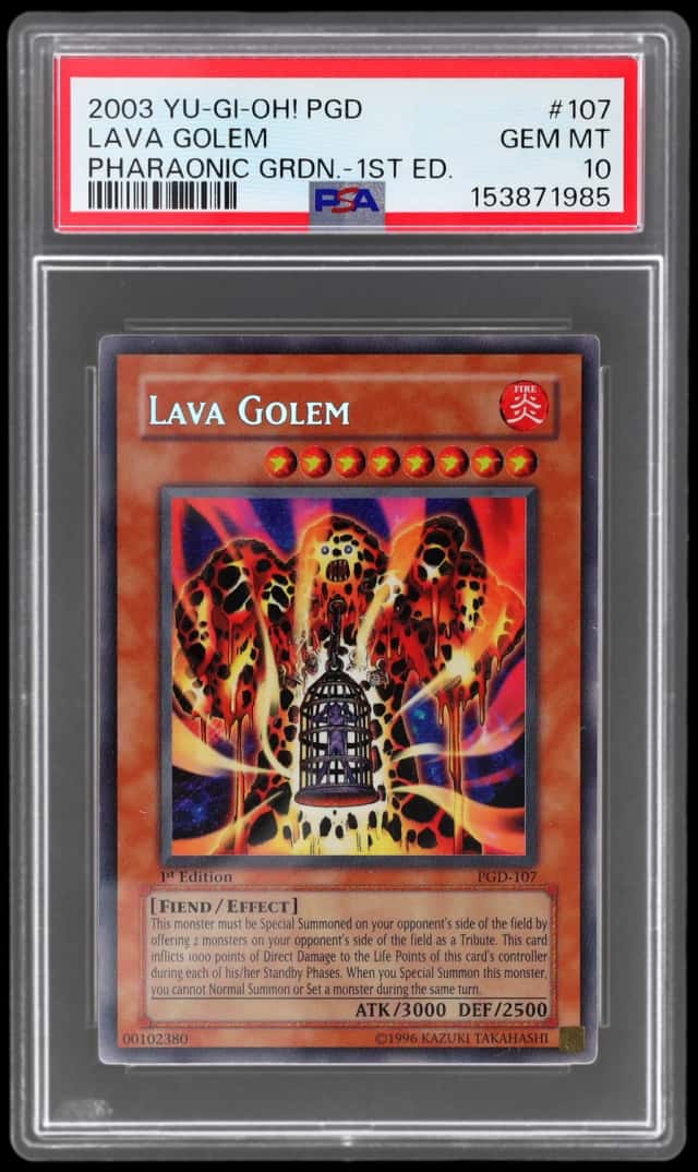 2003 Yu-Gi-Oh Pharaonic Guardian 1st Edition Lava Golem #PGD107