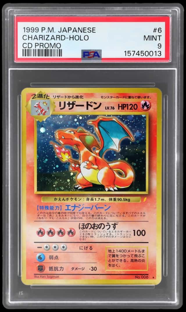 1999 Pokemon Cd Promo Japanese Holo Charizard #006
