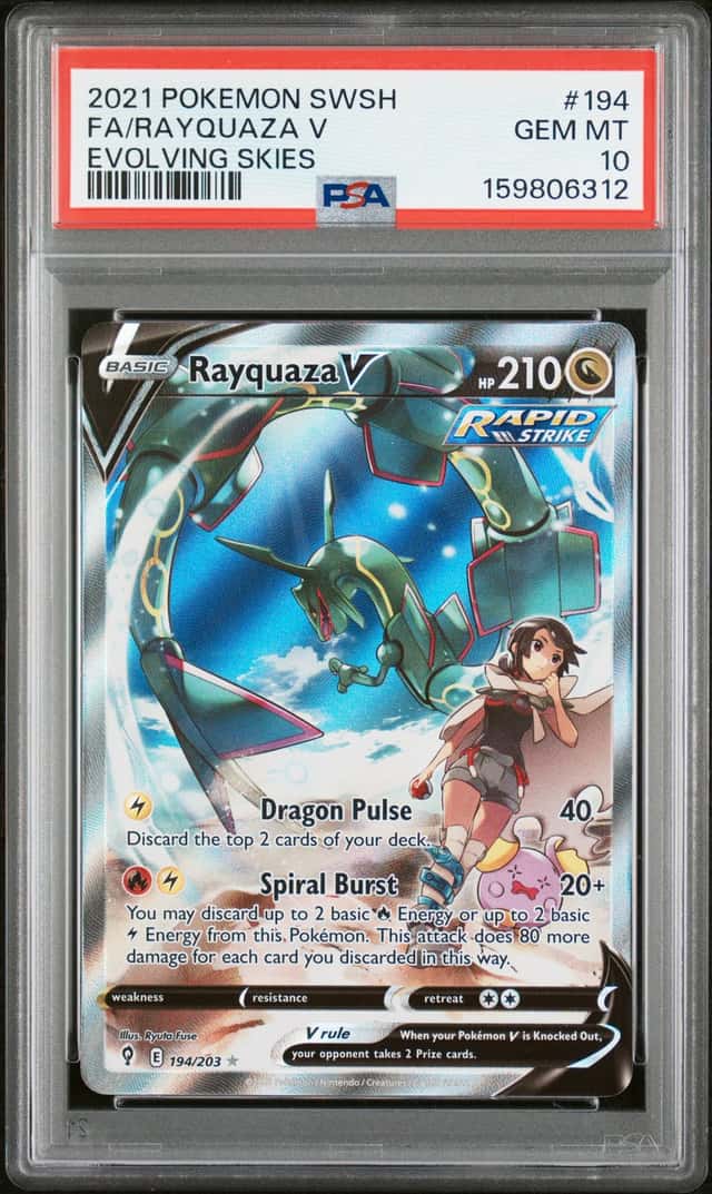 2021 Pokemon Sword and Shield Evolving Skies Rayquaza V #194