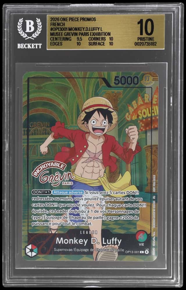 2026 One Piece Card Game Promo French One Piece × Grevin Museum Monkey D. Luffy #OP13-001