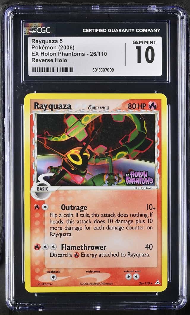 2006 Pokemon Ex Holon Phantoms Reverse Holo Rayquaza #26
