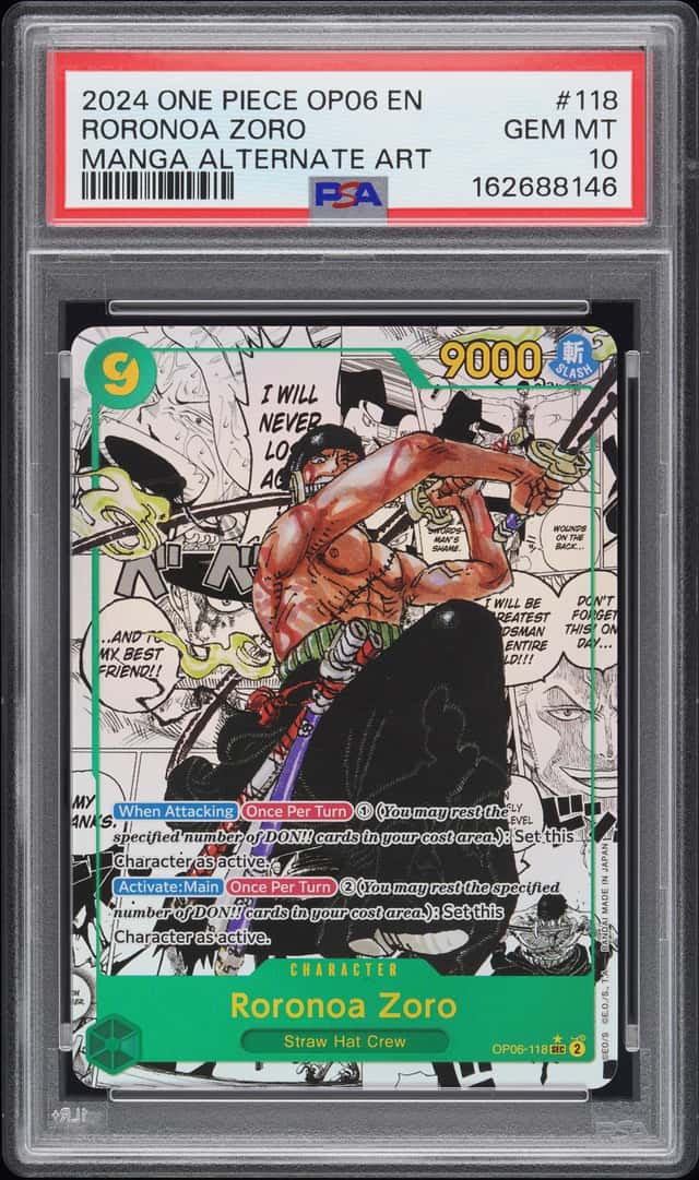 2024 One Piece Wings of the Captain Manga Alternate Art Roronoa Zoro #OP06118