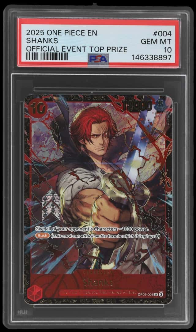 2025 One Piece Promo Official Event Top Prize Shanks #OP09004