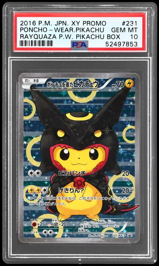 2016 Pokemon XY Rayquaza Special Box Promo Japanese Rayquaza Poncho Wearing Pikachu #231XYP