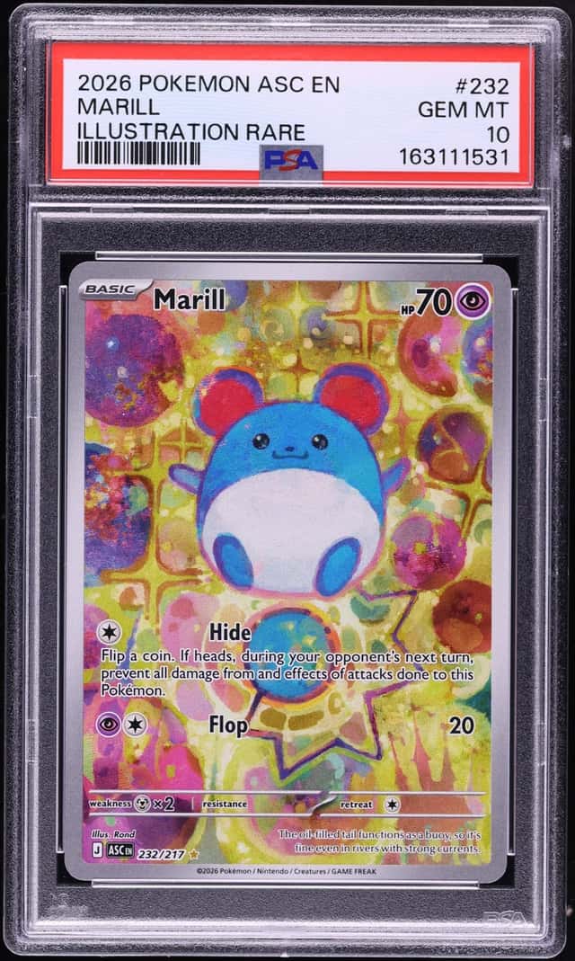 2026 Pokemon Mega Evolution Ascended Heroes IR Marill #232 PSA 10 GEM MINT