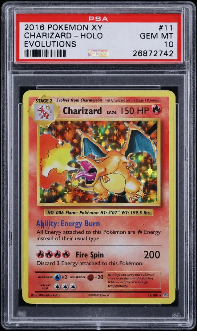 2016 Pokemon XY Evolutions Holo Charizard #11 PSA 10 GEM MINT