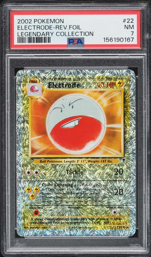 2002 Pokemon Legendary Collection Reverse Holo Electrode #22 PSA 7 NRMT