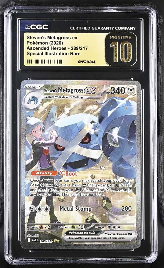 2026 Pokemon Mega Evolution Ascended Heroes SIR Steven's Metagross EX #289 CGC 10 PRISTINE