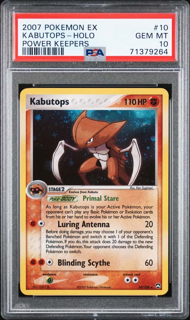 2007 Pokemon EX Power Keepers Holo #10 Kabutops - PSA GEM MT 10