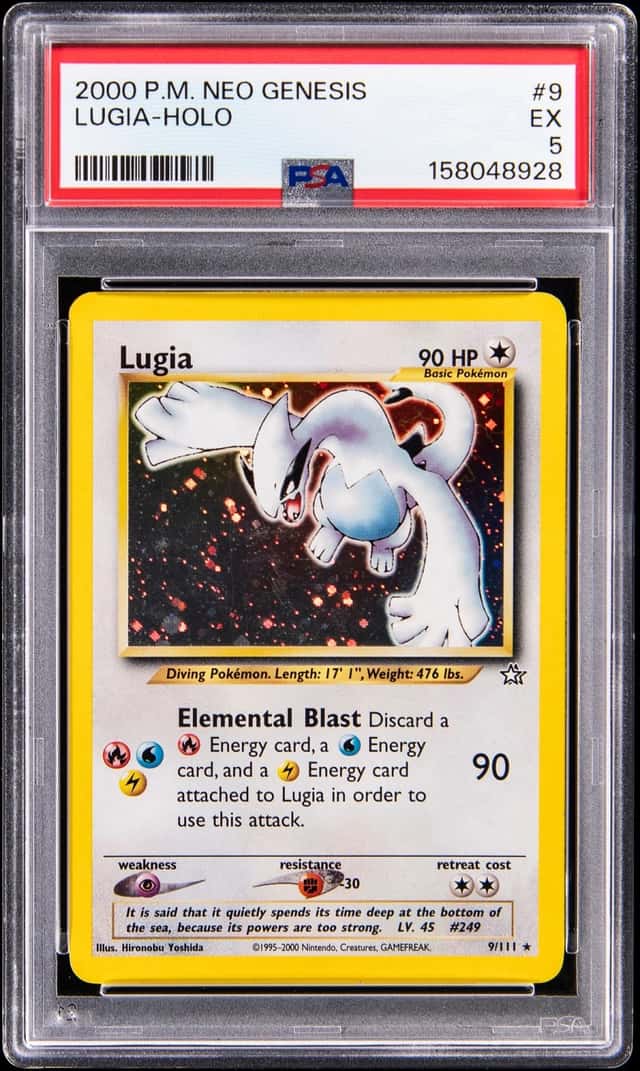 2000 Pokemon Neo Genesis Holo #5 Lugia - PSA EX 5
