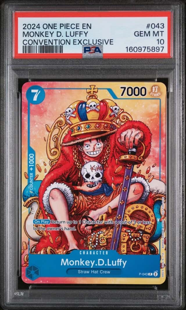 2024 ONE PIECE PROMOS CONVENTION EXCLUSIVE #043 MONKEY D. LUFFY PSA 10
