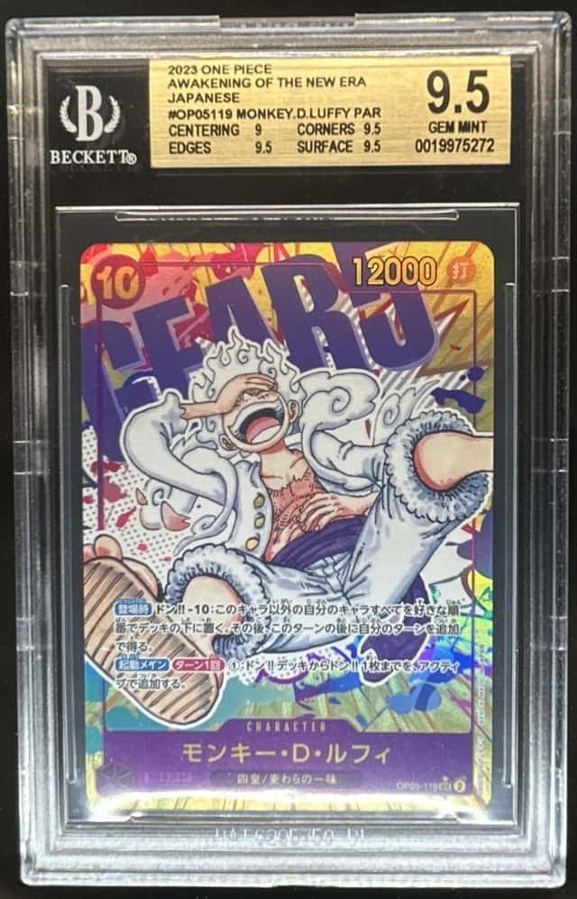 2023 One Piece New Era Monkey D. Luffy Secret Rare JP Alt Art #OP05-119 BGS 9.5