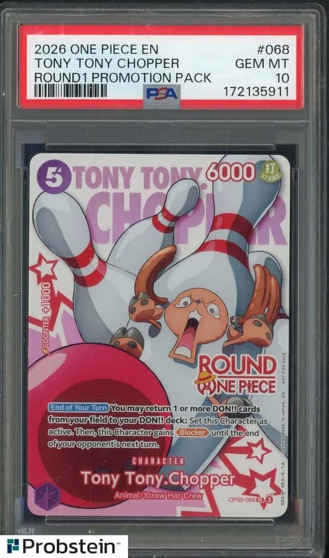 2026 One Piece EN Round1 Promotion Pack #068 Tony Tony Chopper PSA 10
