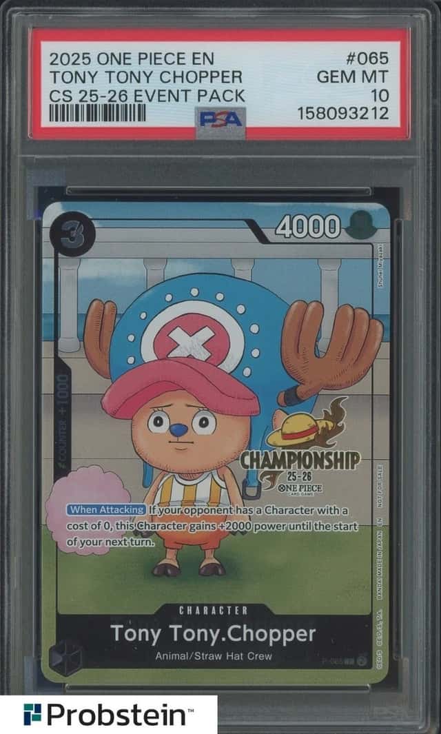 2025 One Piece English Championship Event Pack #065 Tony Tony Chopper PSA 10