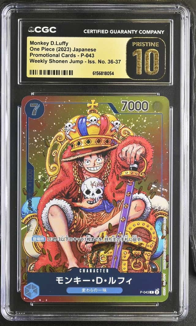2023 ONE PIECE JP MONKEY D. LUFFY PROMO P-043 CGC 10 PRISTINE Q PT