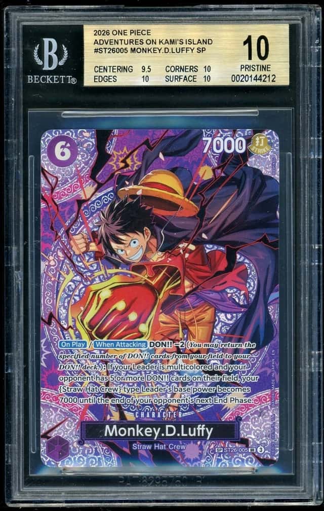 One Piece Monkey.D.Luffy 2026 Adventures on KAMI's Island Special Rare BGS 10