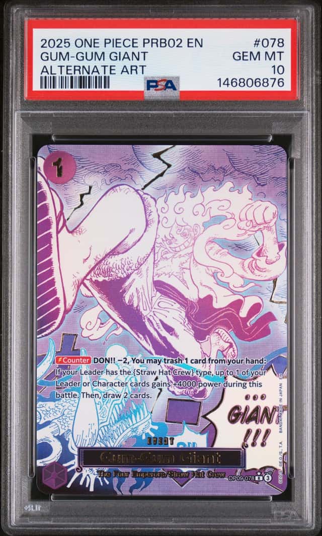 2025 One Piece The Best Vol. 2 Gum-Gum Giant #OP09-078 PSA 10 GEM MINT