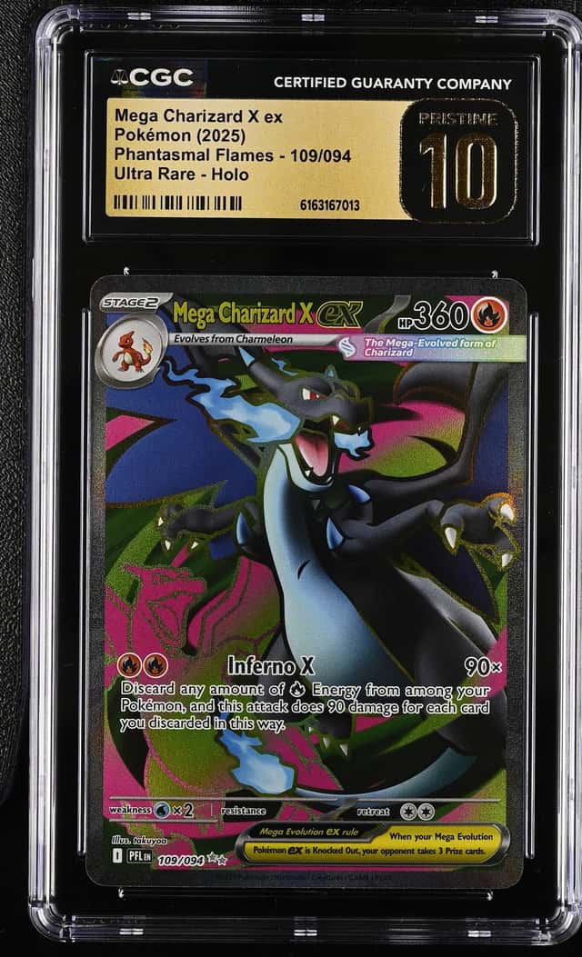 Pokemon Mega Charizard X EX Phantasmal Flames 109/094 Ultra Rare CGC 10 Pristine