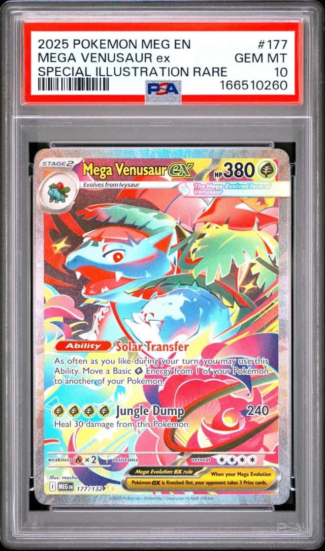 2025 POKEMON MEGA EVOLUTION SPECIAL ILLUSTRATION RARE MEGA VENUSAUR EX PSA 10