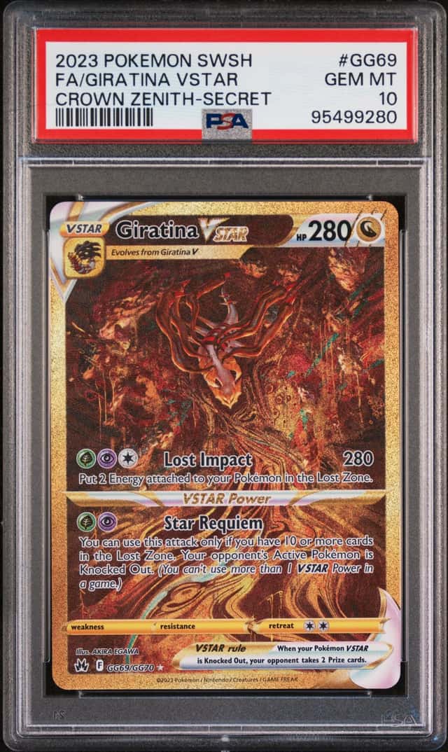2023 Pokemon GIRATINA VSTAR #GG69/GG70 Crown Zenith Secret Rare English PSA 10