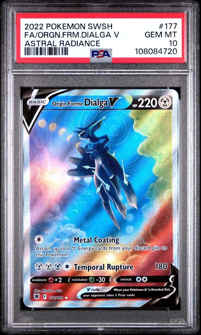 PSA 10 Pokémon TCG Origin FRM Dialga V Sword & Shield Astral Radiance 177