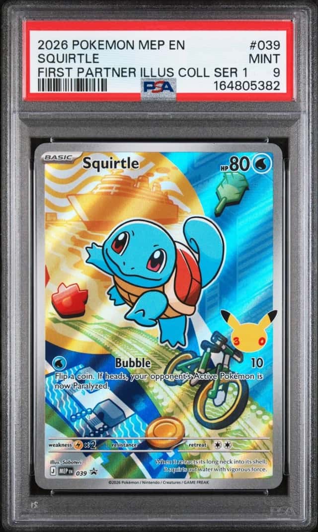 2026 POKEMON MEP FIRST PARTNER ILLUSTRATION COLLECTION #039 SQUIRTLE PSA 9