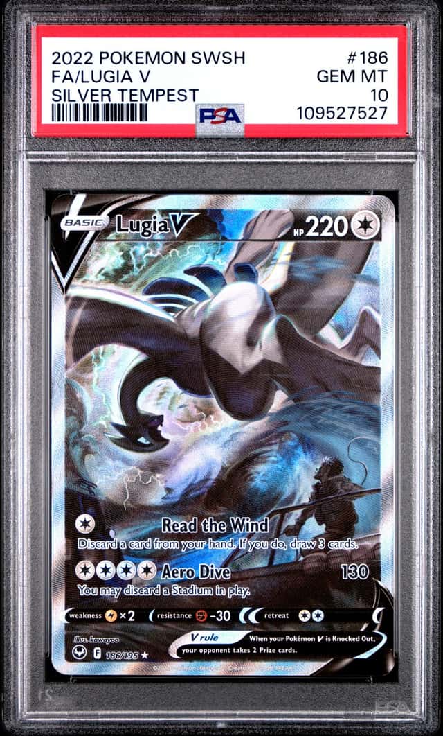 2022 POKEMON SWSH FA/LUGIA V SILVER TEMPEST PSA 10 