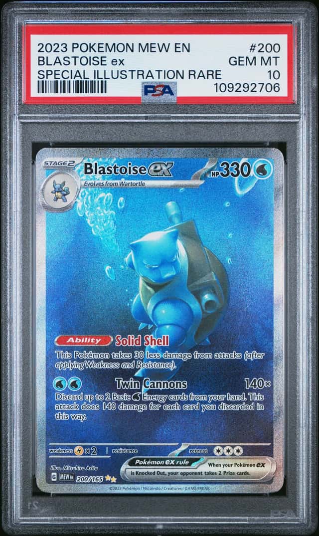 2023 Pokemon MEW EN Special Illustration Rare #200 Blastoise ex PSA 10