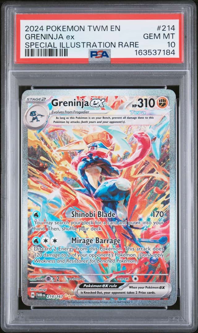2024 Pokemon Twilight Masquerade Greninja ex #214/167 PSA 10 GEM MINT