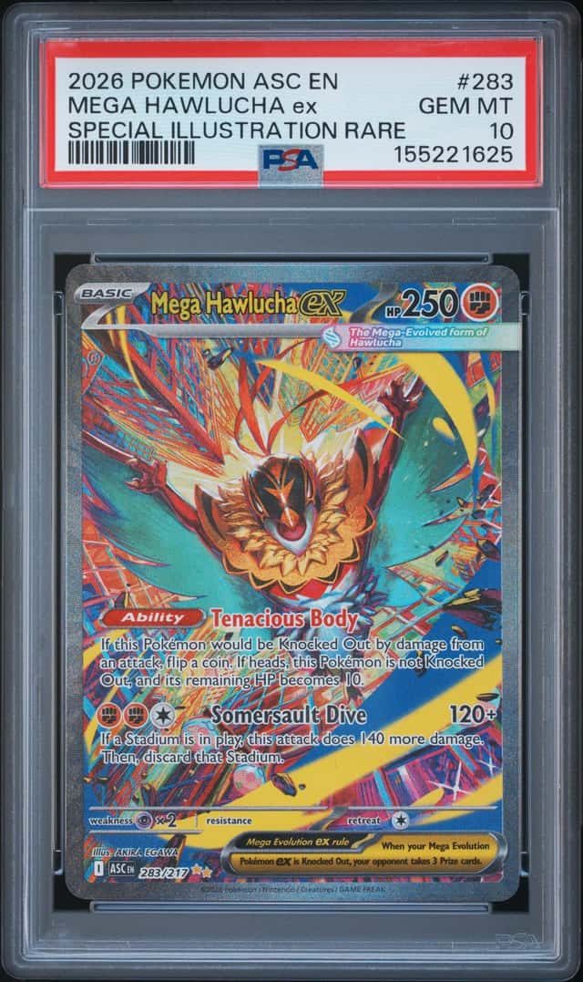 2026 Pokemon ASC EN #283 Mega Hawlucha ex SIR PSA 10 GEM MINT