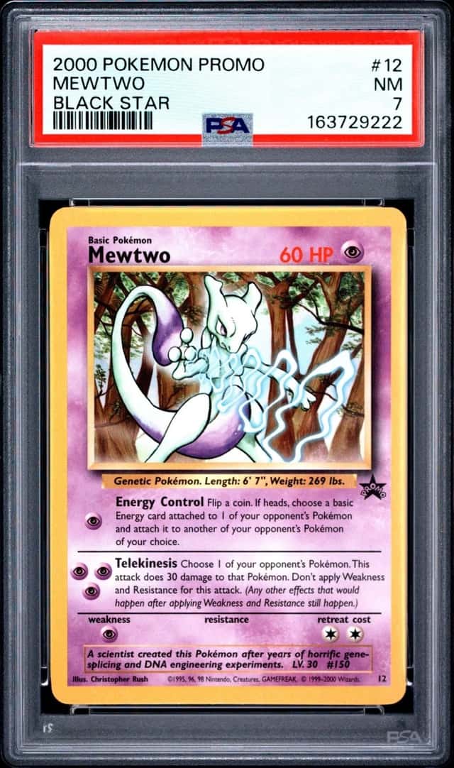 2000 POKEMON PROMO BLACK STAR #12 MEWTWO PSA 7