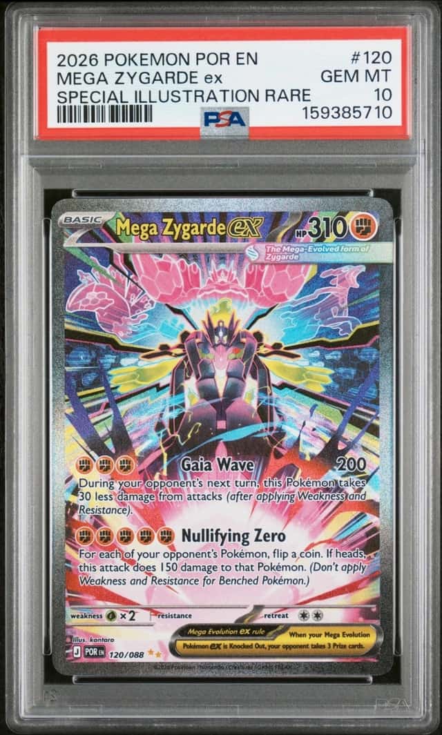 2026 POKEMON PERFECT ORDER SPECIAL ILLUSTRATION RARE #120 MEGA ZYGARDE EX PSA 10