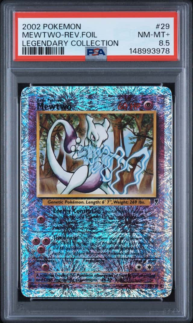 2002 Pokemon Legendary Collection Reverse Holo Mewtwo #29