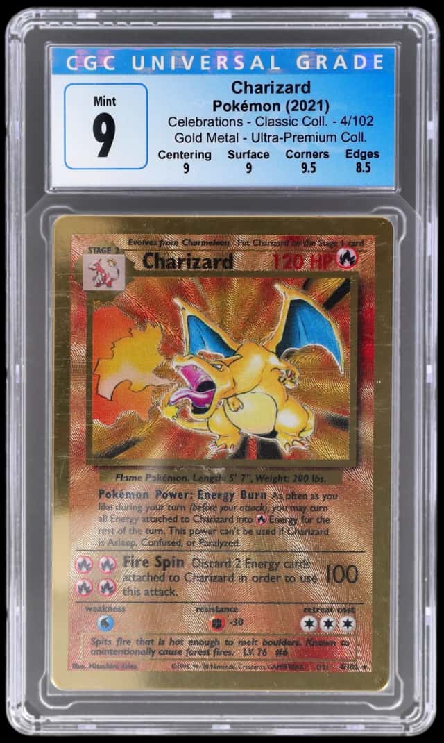 2021 Pokemon Celebrations Ultra Premium Collection Gold Metal Charizard #004