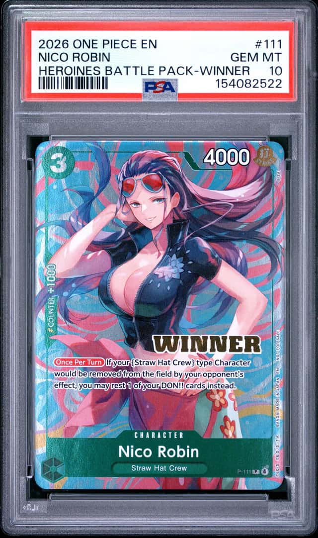 2026 One Piece Tournament Promo Heroines Battle Pack Winner Nico Robin #P111
