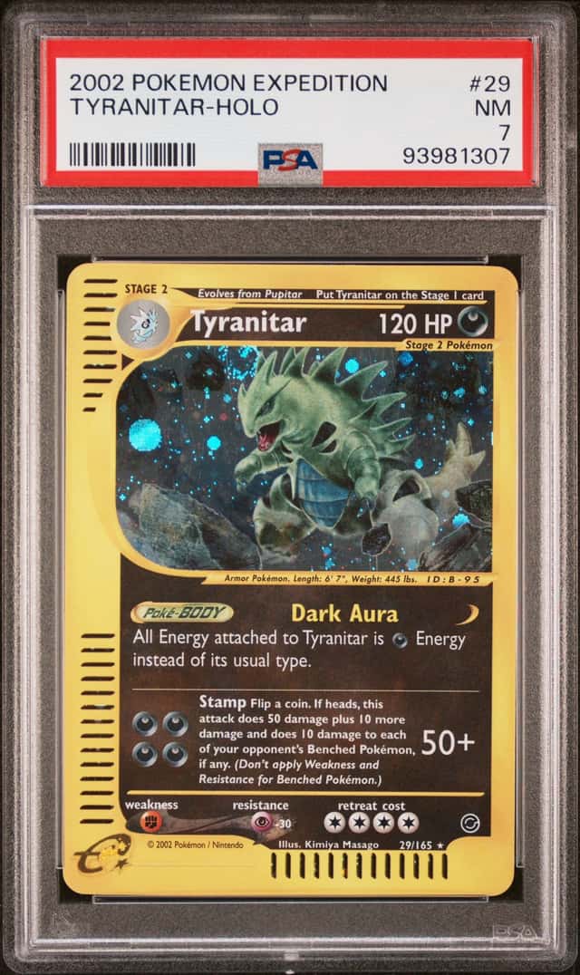 2002 Pokemon Expedition Holo Tyranitar #29