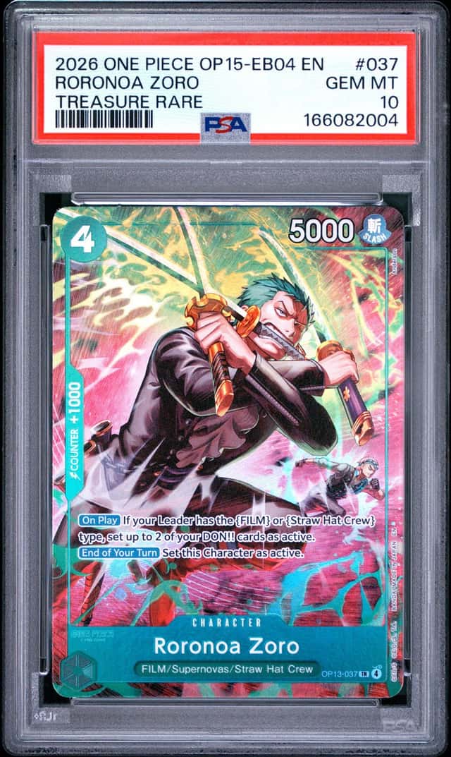 2026 One Piece Adventure On Kami's Island Treasure Rare Roronoa Zoro #OP13-037