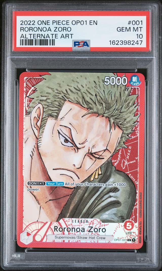 2022 One Piece Romance Dawn Alternate Art Roronoa Zoro #OP01001